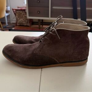 LACOSTE Men’s Chocolate Brown Suede Chukka Ankle Desert Boots Shoes Boho 12